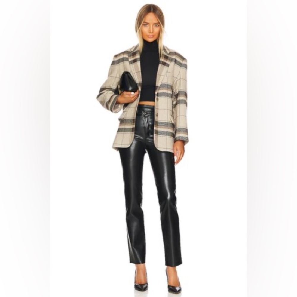 AGOLDE Recycled Leather Criss Cross Straight in Detox